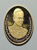 เหรียญฉลองสิริราชสมบัติครบ 70 ปี 9 มิถุนายน 2559 เนื้อทองคำ หน้าเหรียญ 16000 น้ำหนัก14.9 เกือบ1 บาท(15.2กรัม))