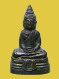 พระกริ่งพุทธโสธร ปี 2508 พิมพ์กลาง (หน้าเทวดา) เนื้อทองเหลืองรมดำ