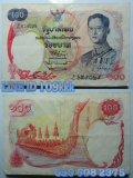 แบงค์ 100 บาท แบบที่10 หลัง เรือสุพรรณหงส์