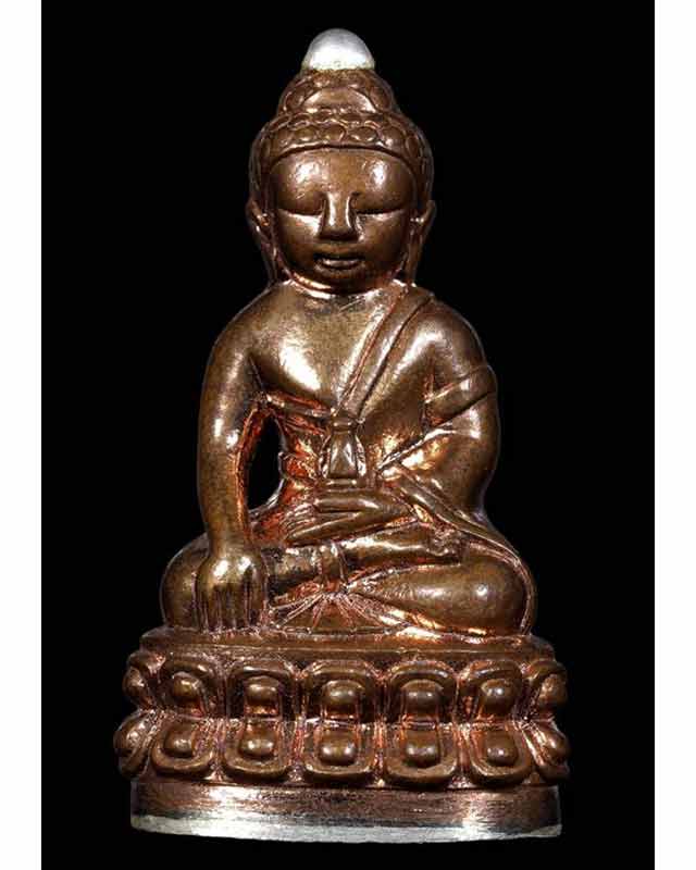 พระกริ่งปวเรศ รุ่นเจ้าสัว เนื้อทองแดงก้นเงิน เกศเงิน เลข330 สร้าง1500องค์ พระอาจารย์สุริยันต์ วัดป่าวังน้ำเย็น จ.มหาสารคาม