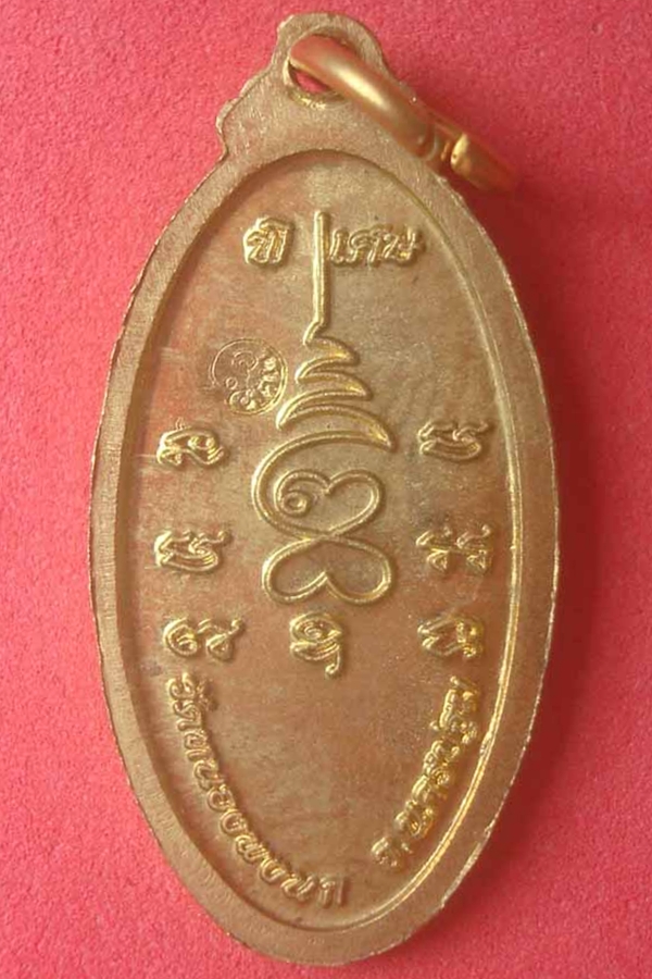 เหรียญหนุนดวงหลวงปู่แผ้ว วัดหนองพงนก พิมพ์เล็กเนื้อทองฝาบาตร(07)