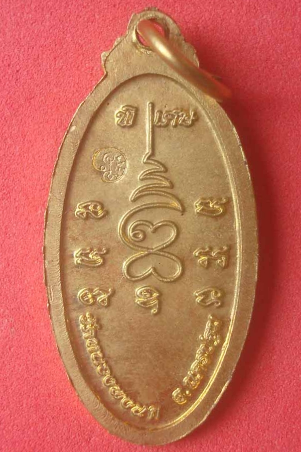 เหรียญหนุนดวงหลวงปู่แผ้ว วัดหนองพงนก พิมพ์เล็กเนื้อทองฝาบาตร(09)