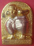 หุ่นพยนต์ พ่อท่านคล้อย วัดภูเขาทอง รุ่นหมื่นยันต์ เนื้อทองเหลืองกระโจงเงิน