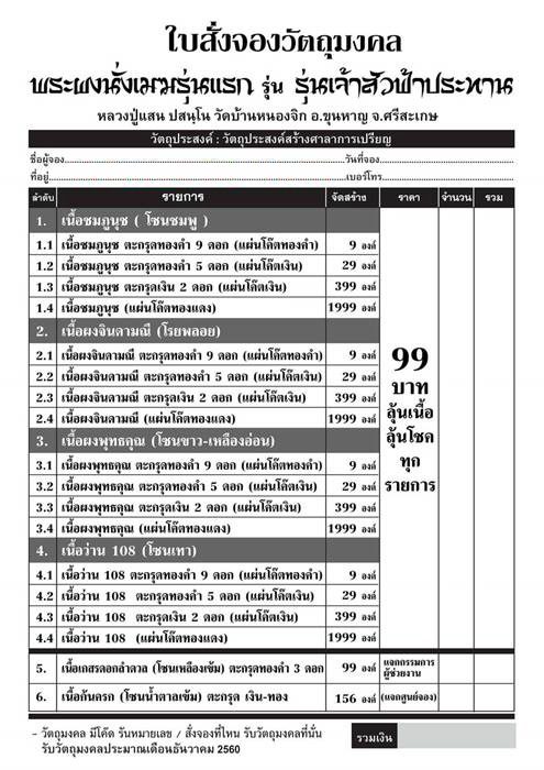 รูปแบบและรายการจัดสร้าง