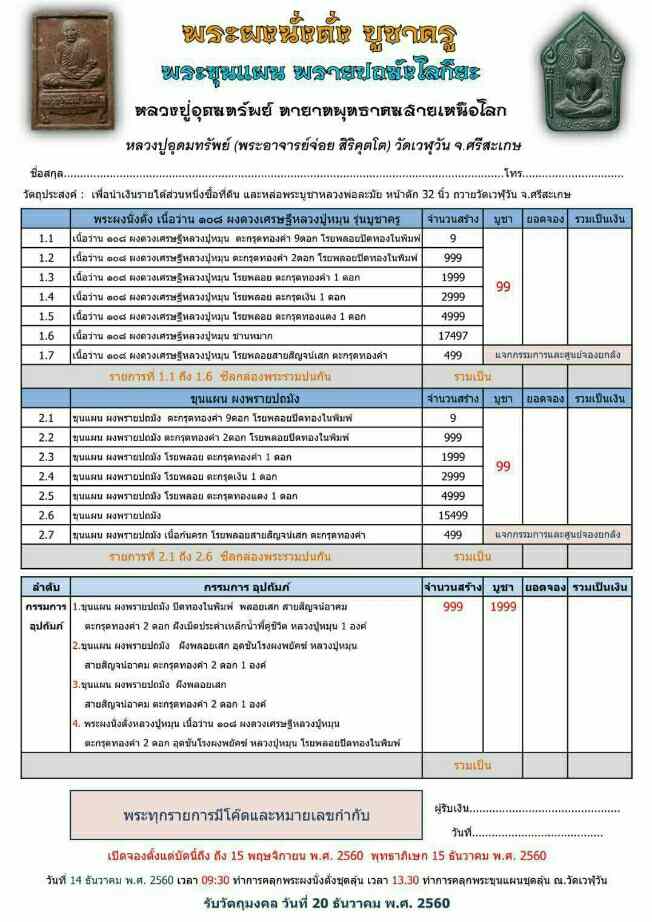 รูปแบบและรายการจัดสร้าง